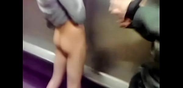  Str8 guy bare assed at a trough urinal with his buds...